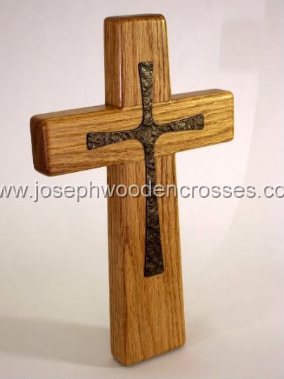 Large 6 Foot Oak Wall Cross