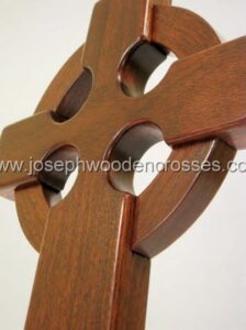 16 Inch Mahogany Irish Celtic Cross