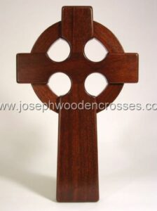 16 Inch Mahogany Irish Celtic Cross front