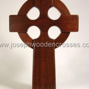 16 Inch Mahogany Irish Celtic Cross front