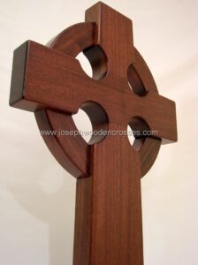 3 Foot Mahogany Irish Celtic Cross bottomright