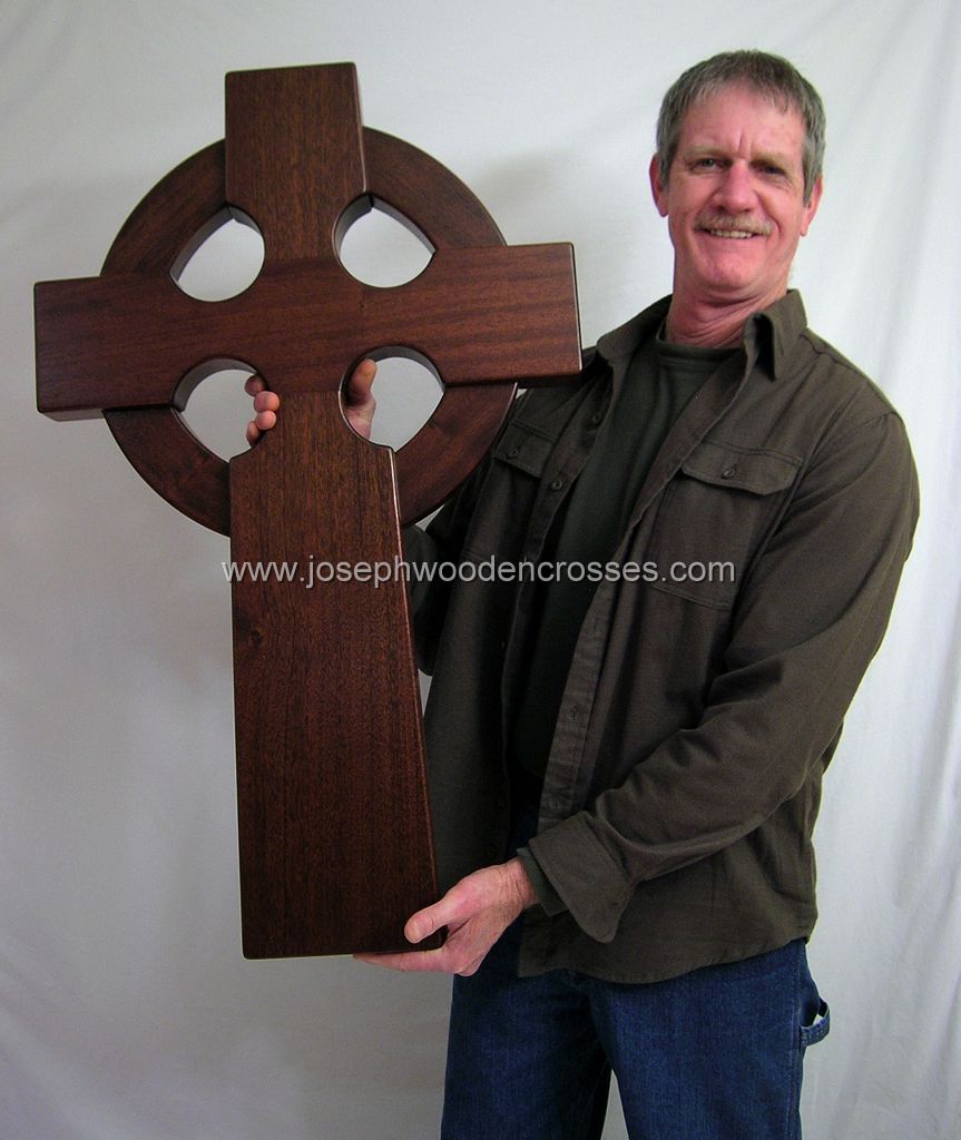 3 Foot Mahogany Irish Celtic Cross