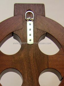 4 Foot Mahogany Celtic Cross back closeup