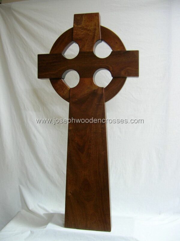 4 Foot Mahogany Celtic Cross bottom left