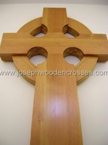6 Foot Wood Celtic Wall Cross bottom front