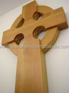 6 Foot Wood Celtic Wall Cross bottom left