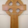 6 Foot Wood Celtic Wall Cross front closeup