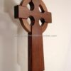 Irish Celtic Processional Cross in Mahogany with Stand bottomright