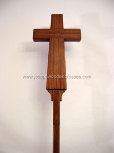 Latin Processional Cross in Mahogany