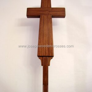 Latin Processional Cross in Mahogany