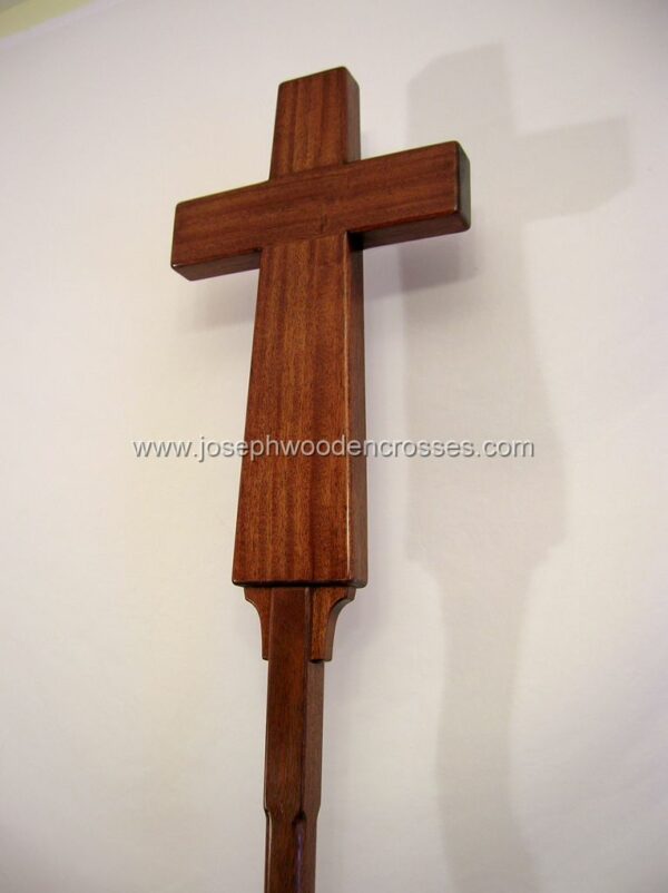 Latin Processional Cross in Mahogany bottom left