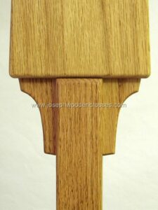 Oak Celtic Processional Cross with Decorative Oak Stand joint detail