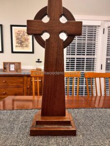 2 Foot Mahogany Celtic Altar Cross 4