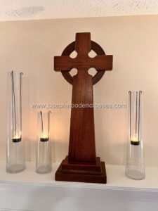 2 Foot Mahogany Celtic Altar Cross PROFILE
