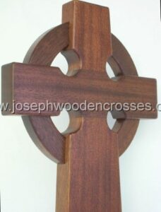 2 Foot Mahogany Celtic Christian Cross 2