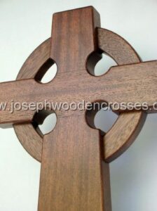 2 Foot Mahogany Celtic Christian Cross 3