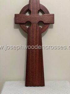 2 Foot Mahogany Celtic Christian Cross 5
