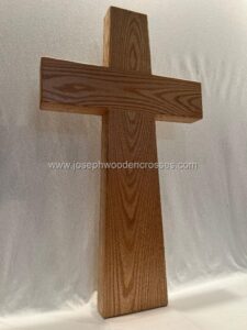 3 Foot Oak Latin Style Christian Cross 1