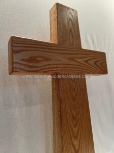 3 Foot Oak Latin Style Christian Cross 2