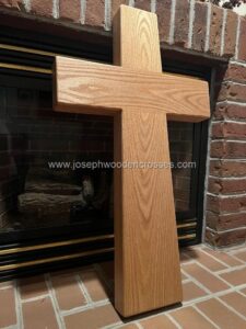 3 Foot Oak Latin Style Christian Cross 3