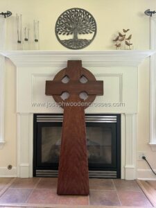 5 Foot Mahogany Celtic Cross 1