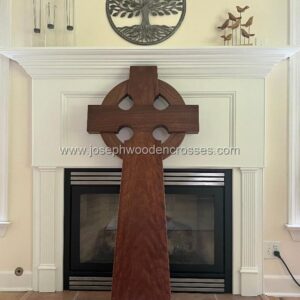 5 Foot Mahogany Celtic Cross 1