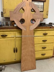 5 Foot Mahogany Celtic Cross 4