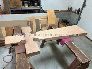 5 Foot Mahogany Celtic Cross 5
